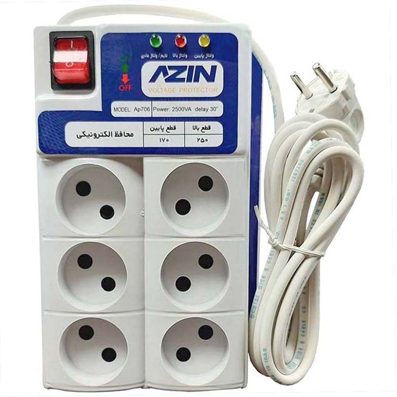 محافظ برق 6 خانه 3 متری آذین مدل AZIN AP706